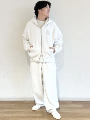 GAPロゴジップアップパーカー セットアップ 白 | Gap公式オンラインストア