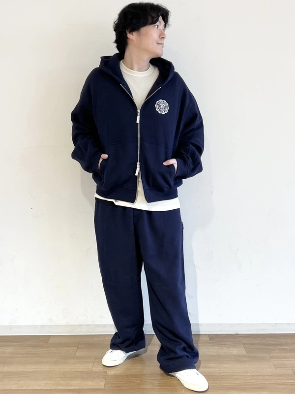 GAPロゴジップアップパーカー　セットアップ　ネイビー