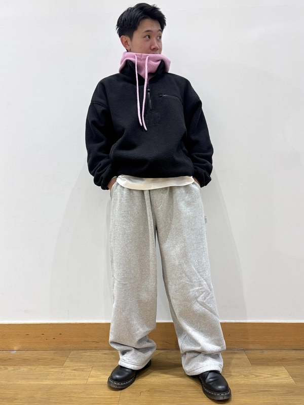 Gap公式オンラインストア | ボア オーバーサイズ ハーフジップ GAPロゴ