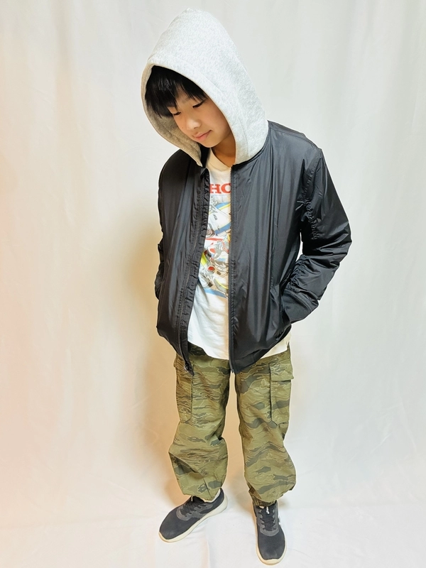 Kids   【NEW‼︎】フードつきボンバージャケット⭐︎