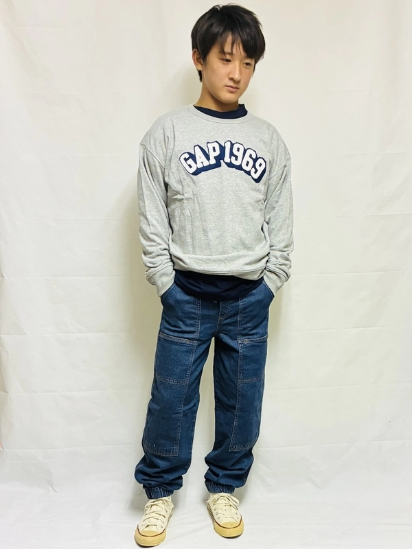 キッズ【通学に便利なロゴトレーナー】リンクコーデ