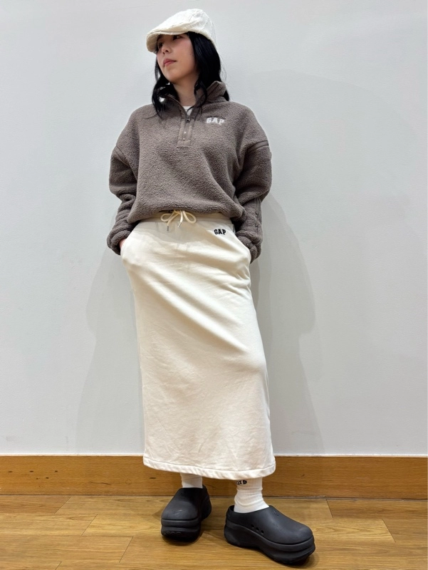 【New】ボアハーフジップ