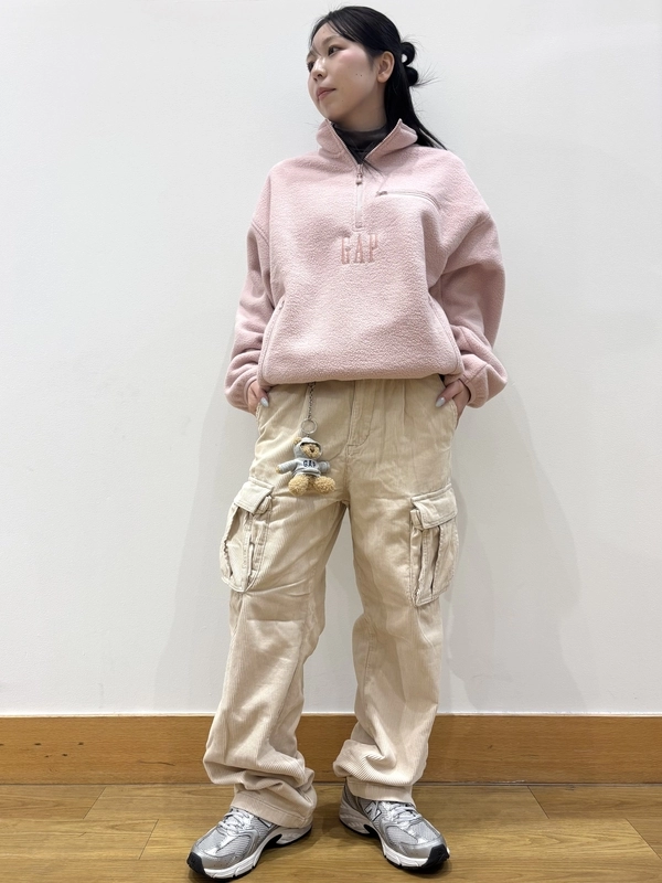 【リンクコーデ】人気のハーフジップロゴ