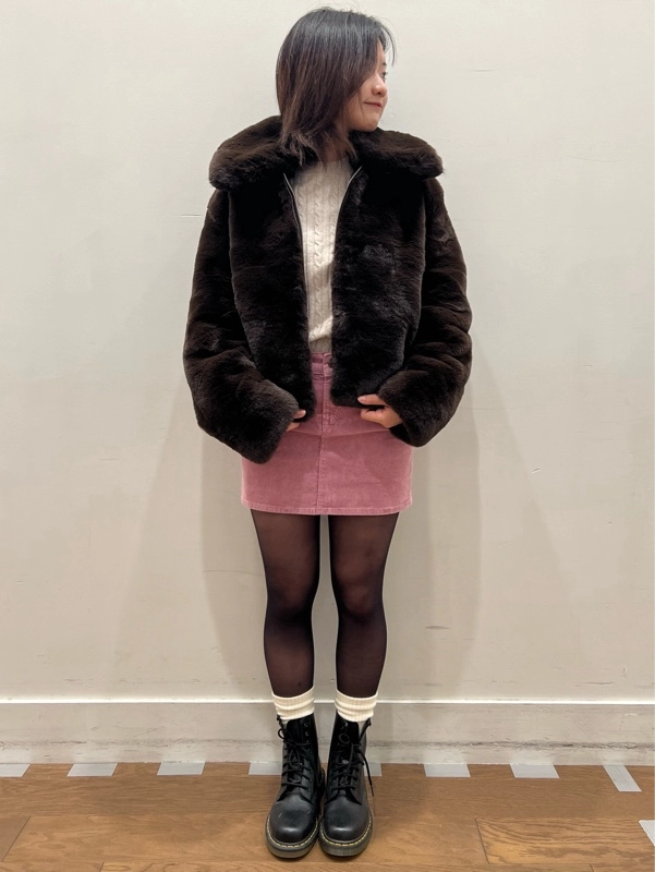 あったか可愛いファーコーデ