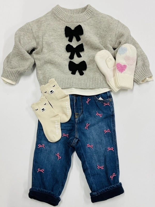 リボンニット♡リボンデニム