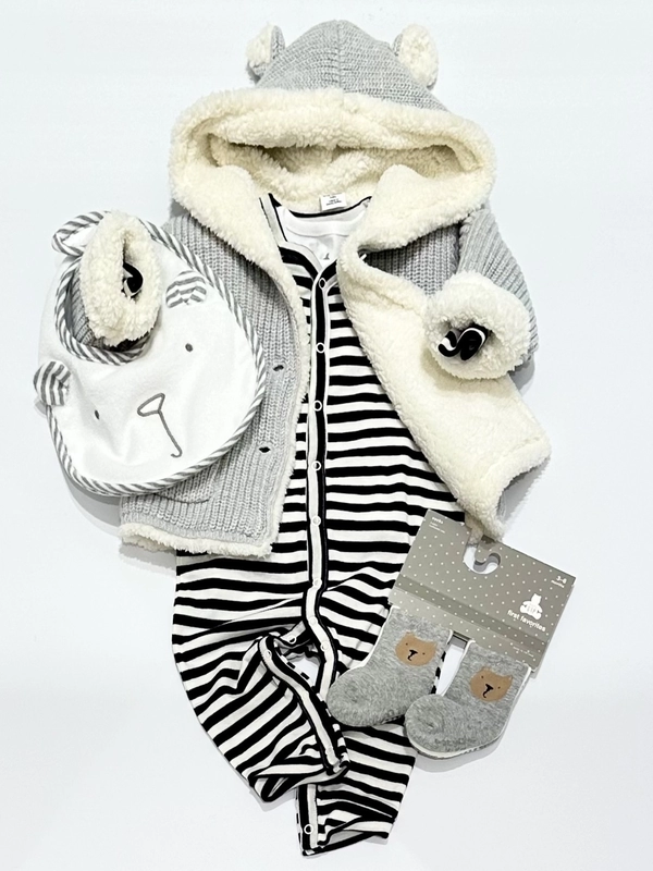 GAP ベビー クマ耳 もこもこアウター アイボリー 裏ボア アウター ジャケット くま耳 アイボリー ベージュ baby GAP 3