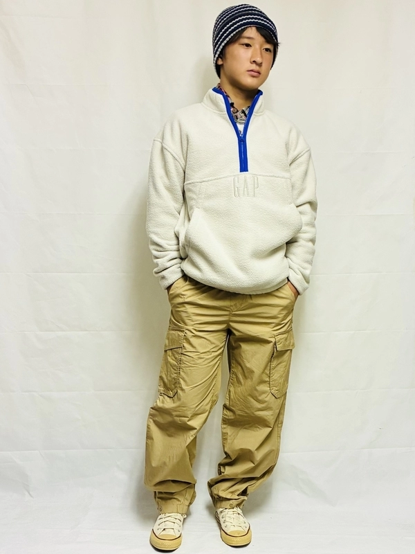 キッズ【ボアハーフロゴフリース】冬はこれだー