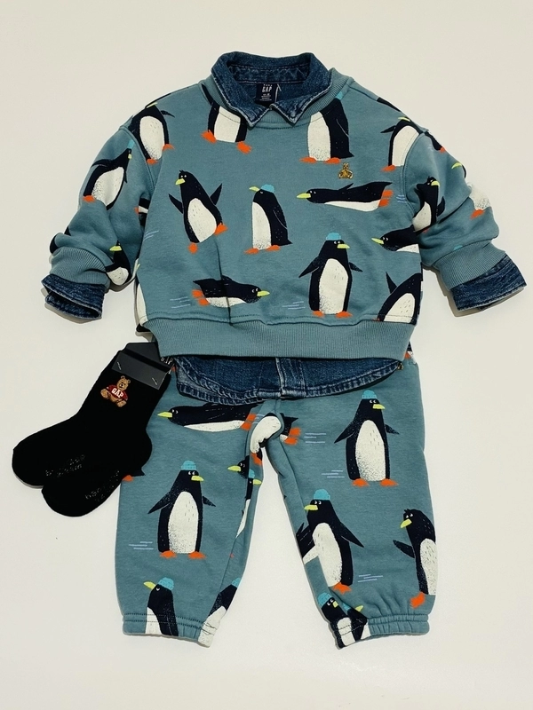 ベビー【ペンギンスゥェットセットアップ】カラーと柄が人気
