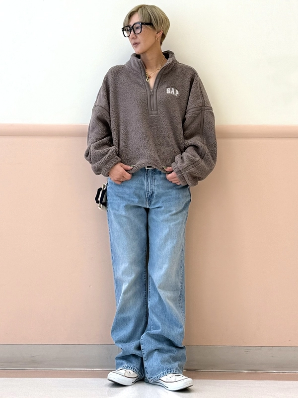 もこもこあったかコーデ