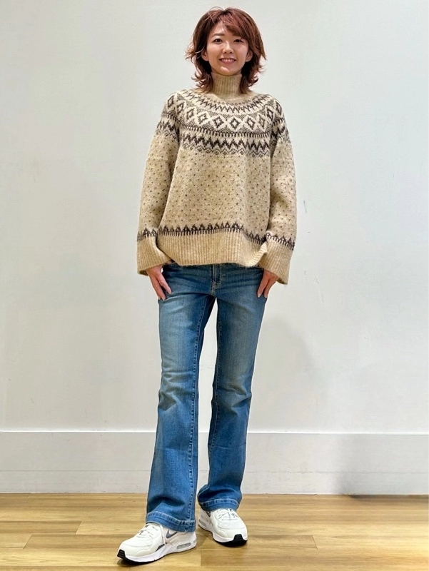 ノルディックニットであったかコーデ