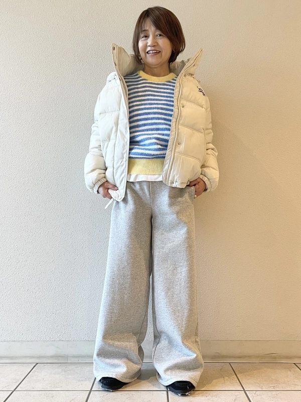 パファージャケット☆スウェットパンツ　冬コーデ♪