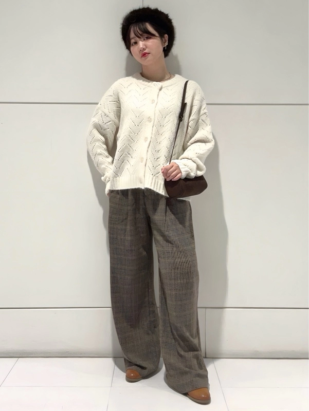 【冬物】もこもこカーディガンで大人コーデ