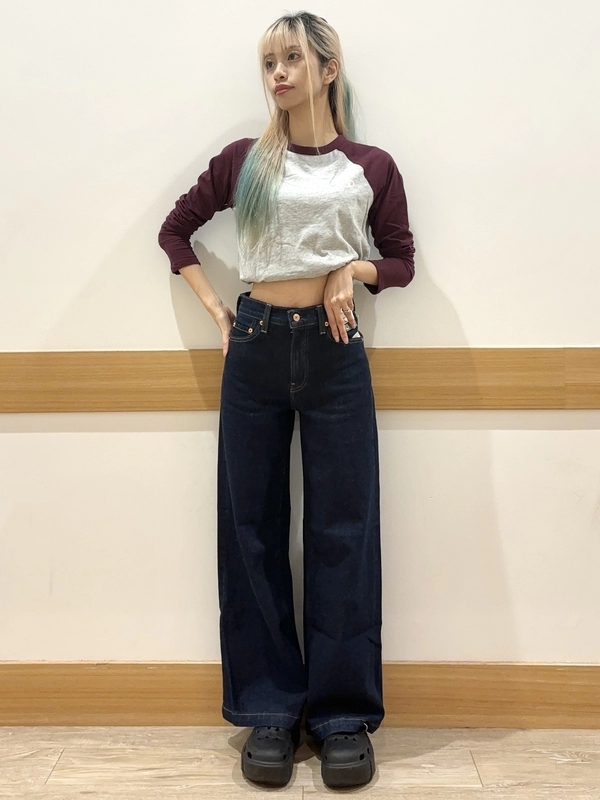 スタイルupワイドデニム