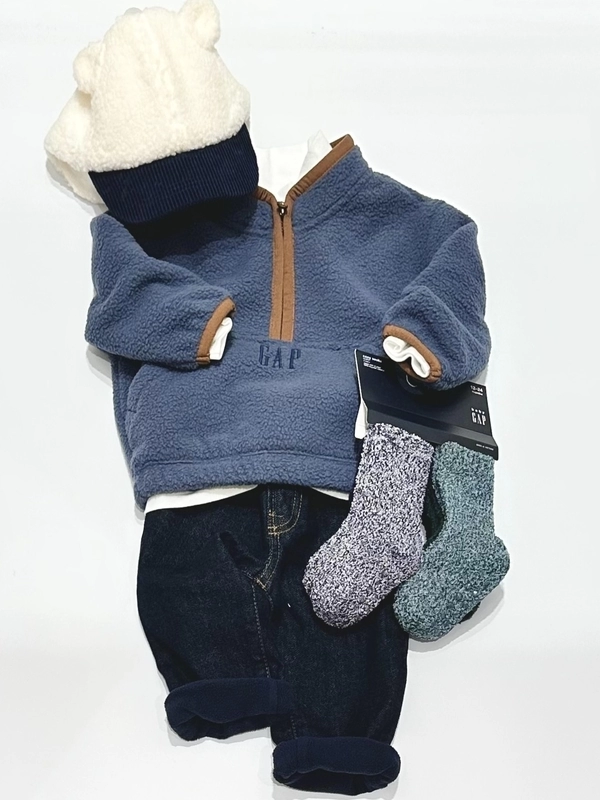 【リンクアイテム】ボアハーフジッププルオーバー