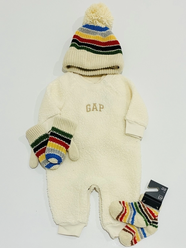 ベビー【モコモコカバーオールで冬完璧！】