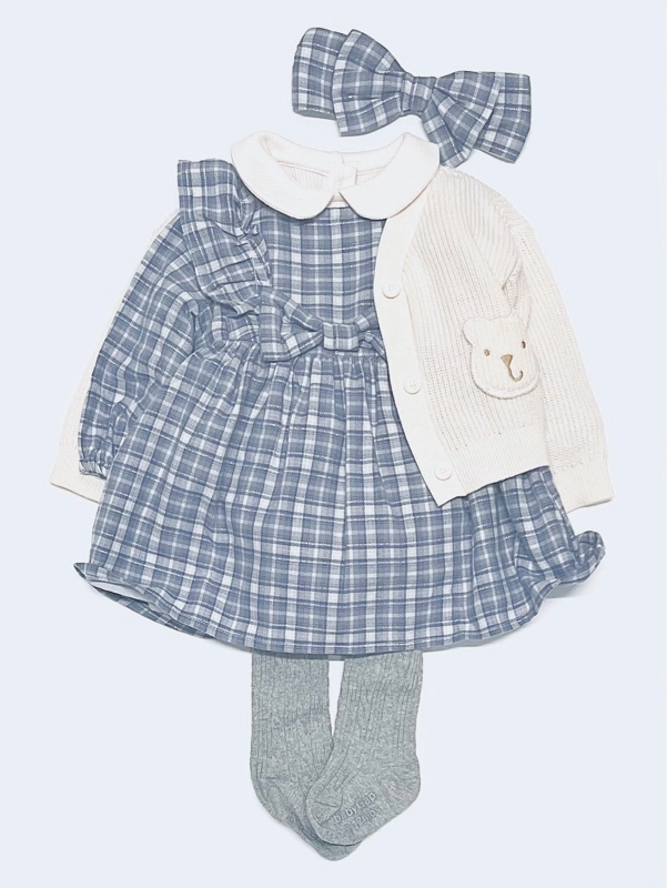 フランネルリボンワンピース　可愛いクリスマスコーデ