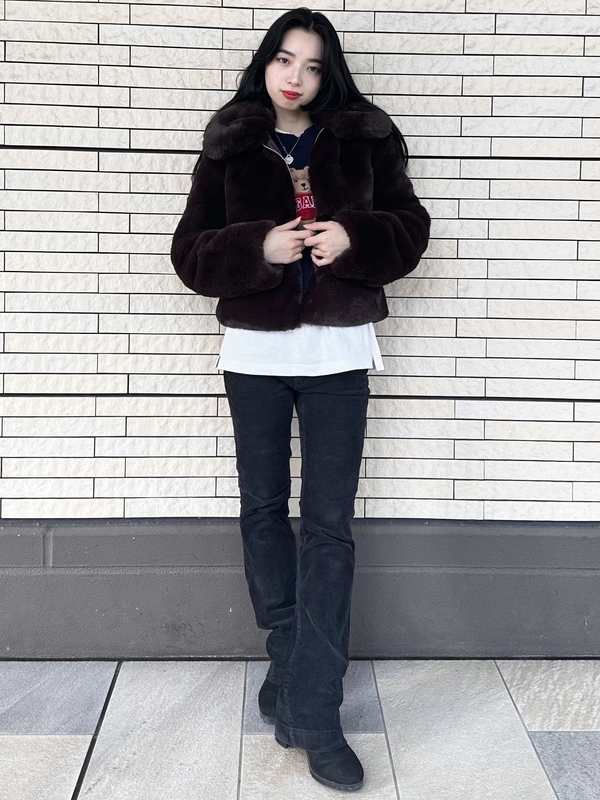 【オススメ】ファージャケット×コーデュロイロング&リーン