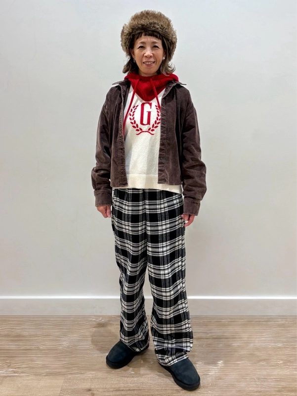 冬のアウトドアコーデ