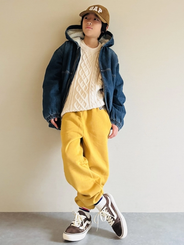 【裏ボアデニムJK】暖かいリラックスコーデ♪