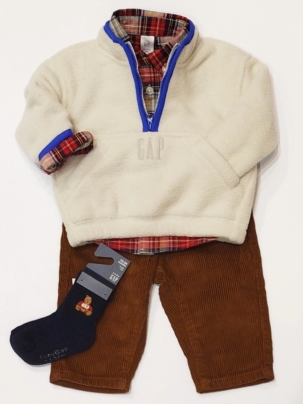 ボア✕チェックシャツ