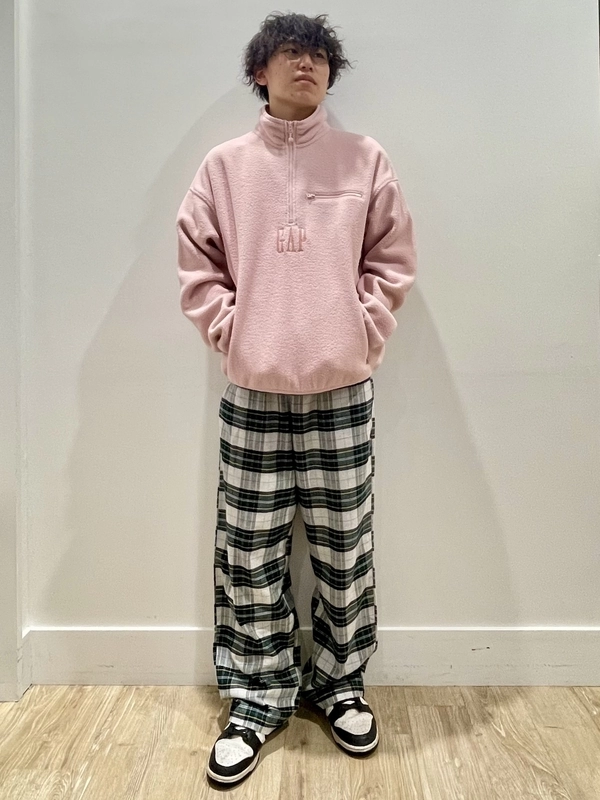 Gap公式オンラインストア | ボア オーバーサイズ ハーフジップ GAPロゴ