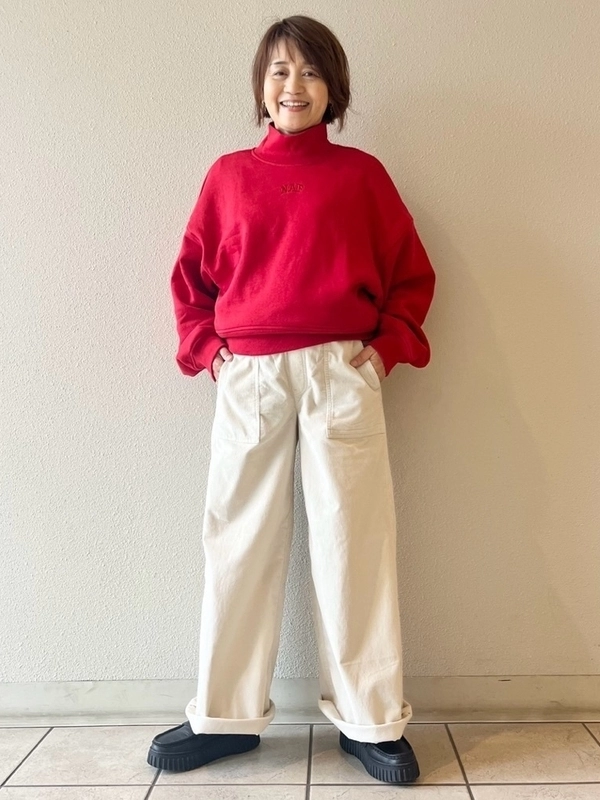 NAPロゴモックネック☆バギーパンツ　ゆったりコーデ♪