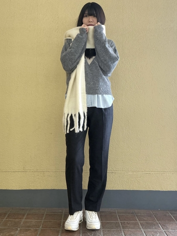 オフィスカジュアルにも◎アーガイルニット