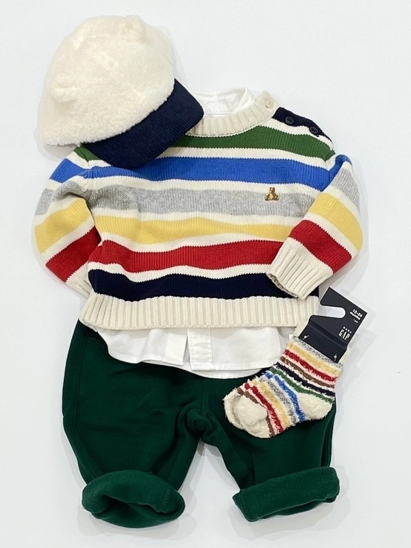 Babyクリスマスレインボーカラーコーデ