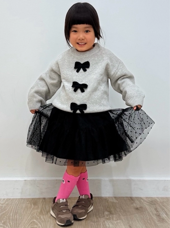 可愛い！リボンセーターコーデ