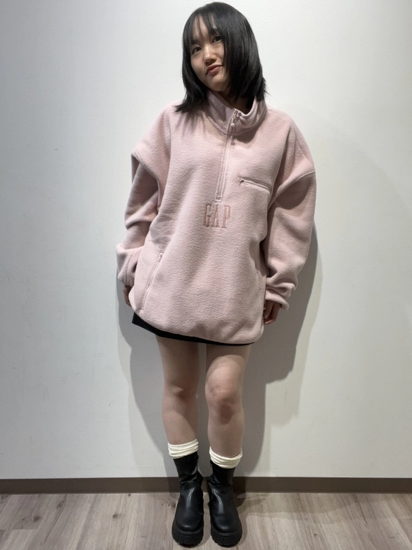 ロゴハーフジップフリース