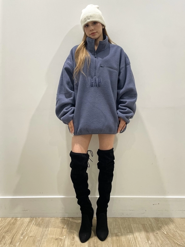 ボアフリースハーフジップ☆