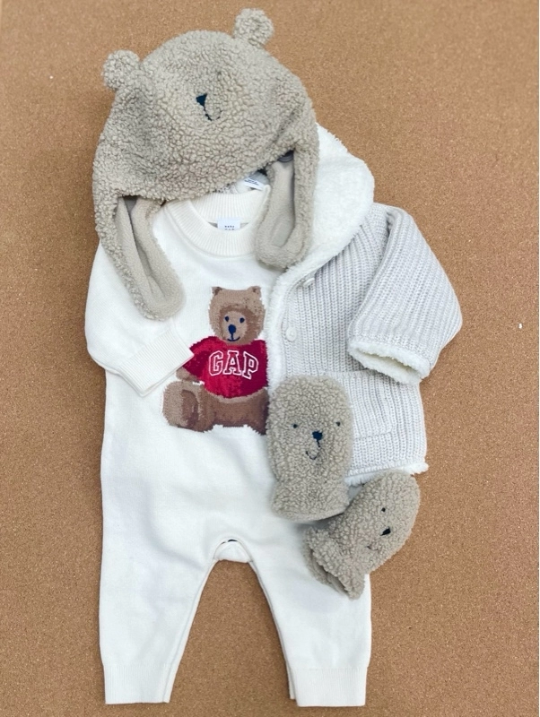 お揃いも♡くまさんニットオール