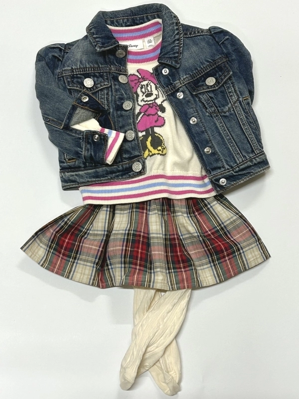 ミニーちゃん✖️チェックワンピースでホリデーコーデ✩