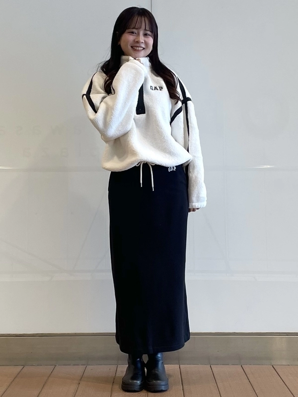 【大人気】ボアハーフジップコーデ◎