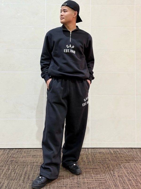 GAP BADHOP YZERR着用 スウェット トレーナー アーチロゴ 裏起毛 