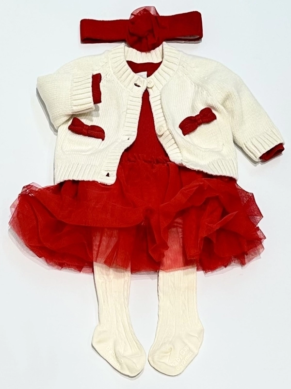 はじめてのクリスマスコーデ♪チュールニットワンピース