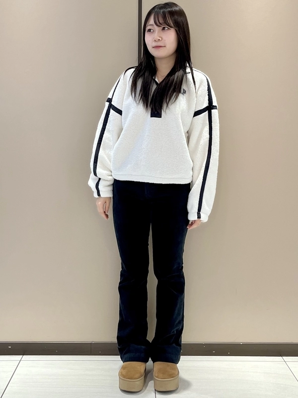 ふわふわハーフジップ