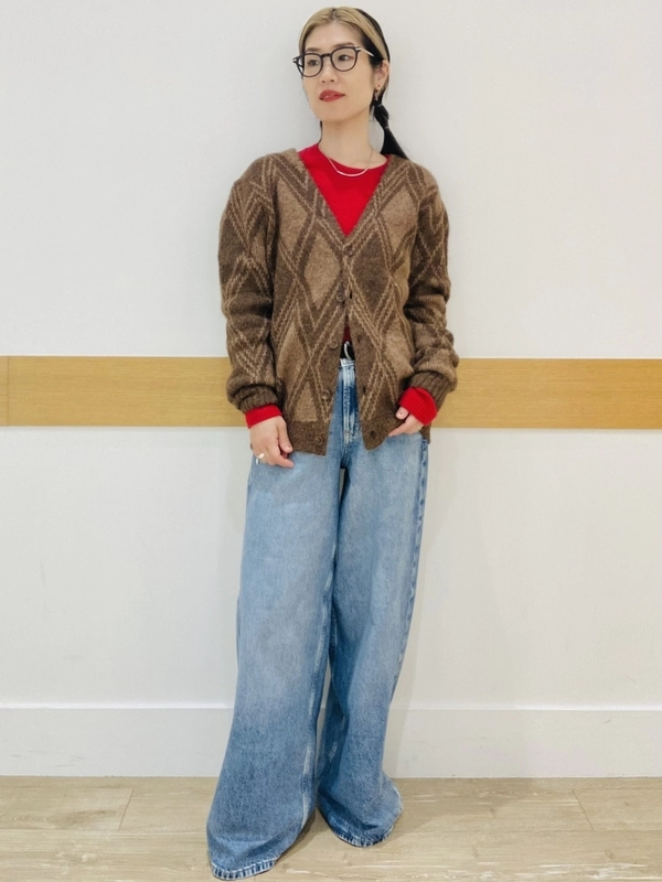 今日の主役はアーガイルカーディガン！