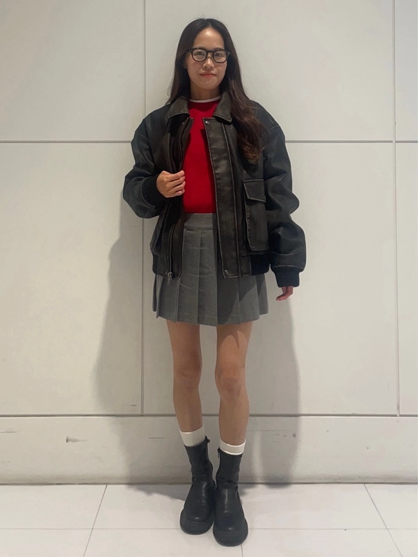 【新作アウター】赤✖️ブラウンが可愛い！