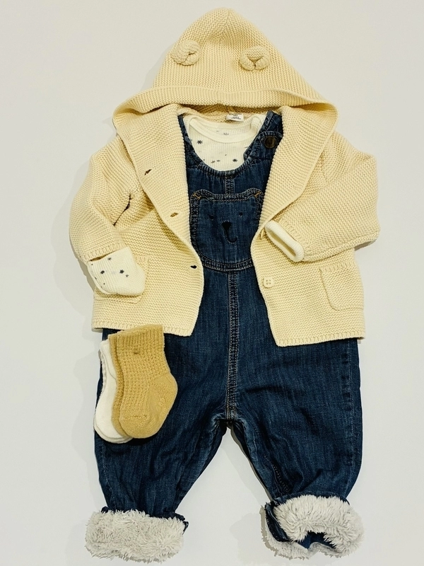 ベビー【あったかデニムオーバーオール】