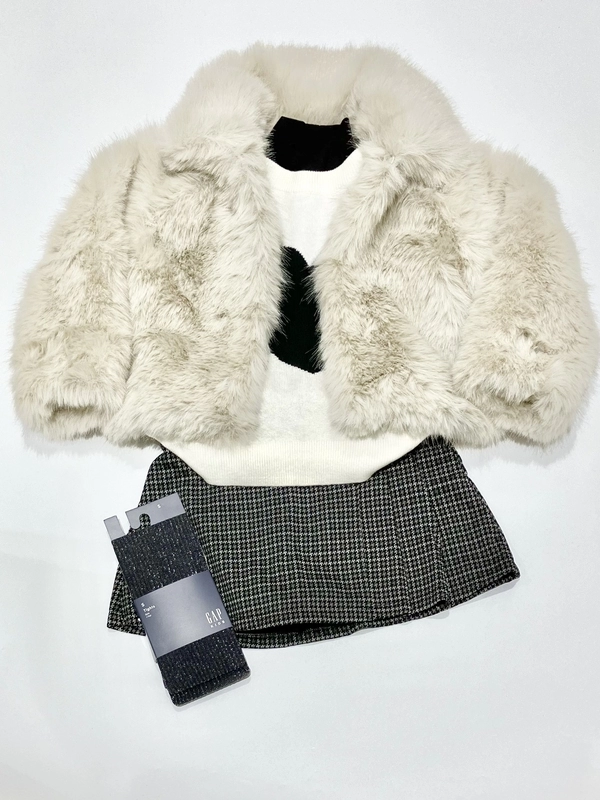 フェイクファーコートでクリスマスのお出かけ