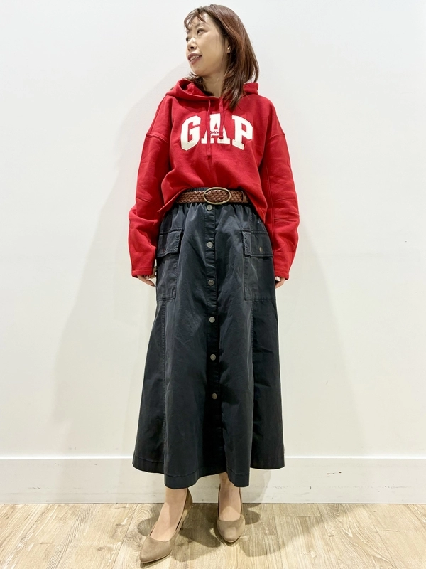 赤GAPロゴパーカー