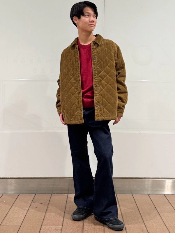 【大人気】キルティングアウター×ブーツデニム