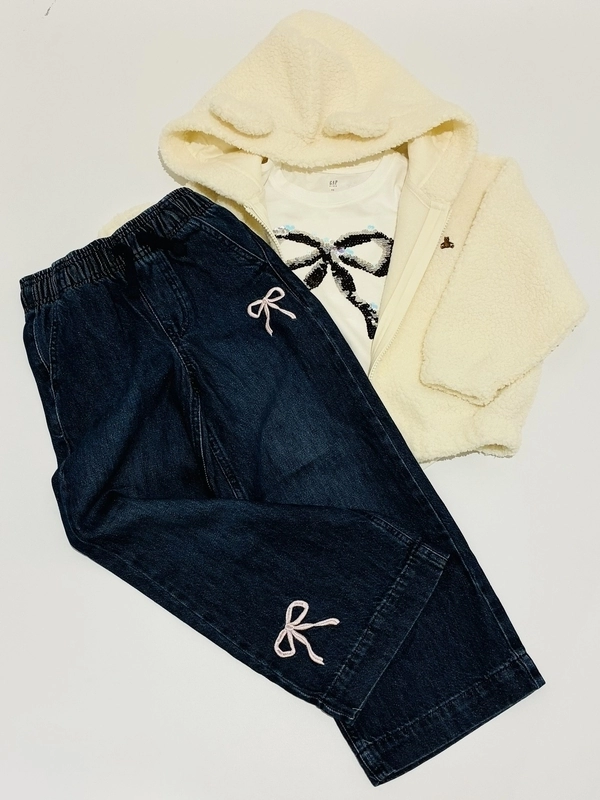 キッズ【リボン大好きデニムコーデ】