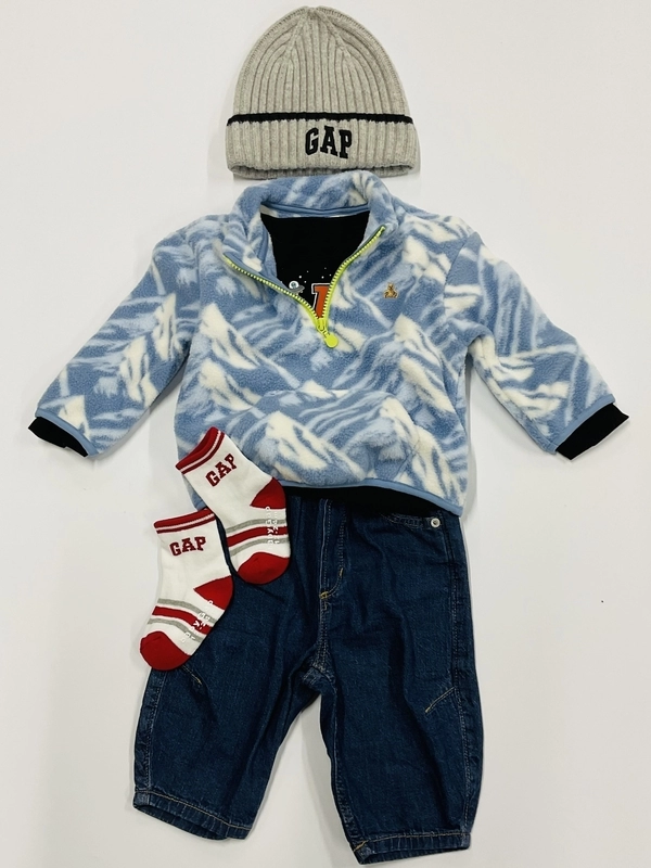 スノボ風((フリースハーフジップ))