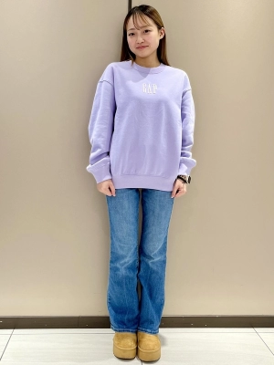 ラベンダーカラーのロゴスウェット | Gap公式オンラインストア
