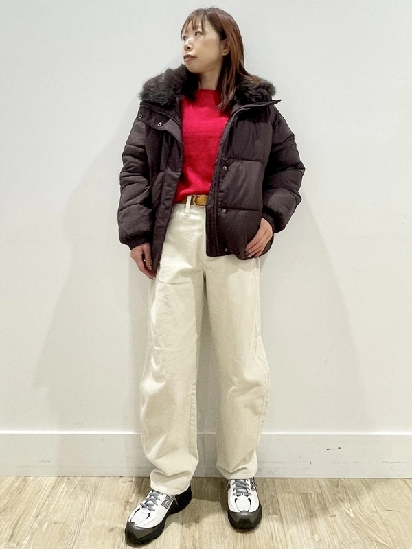 ファー襟付きパファージャケット
