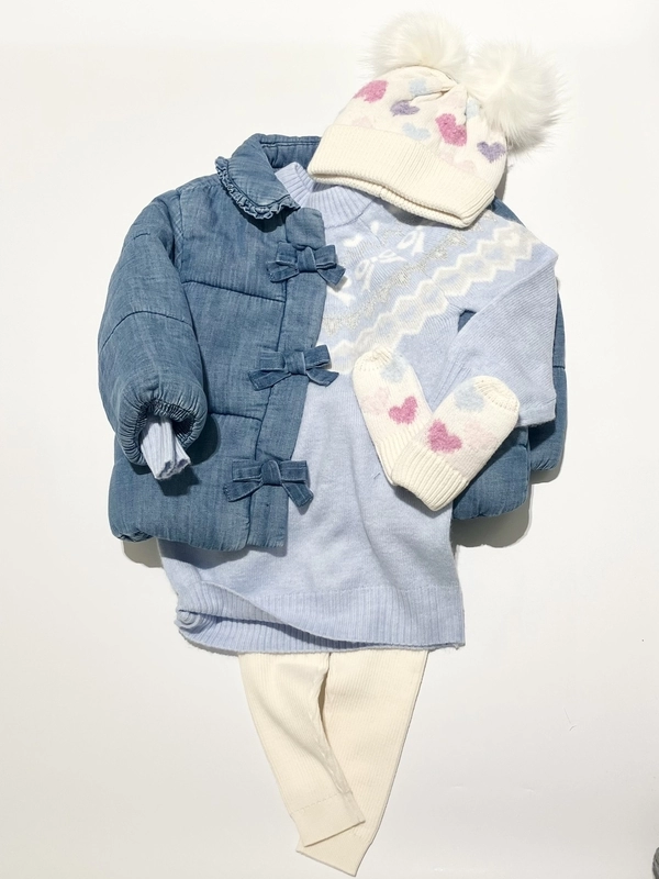 フェアアイルニットワンピースコーデ