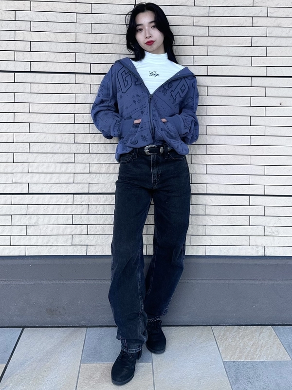 【NEWカラー】Gapロゴジップアップパーカー