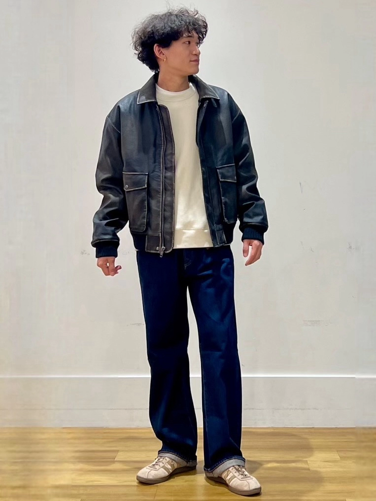 〝NEW〟ヴィーガンレザーボンバージャケットが買い